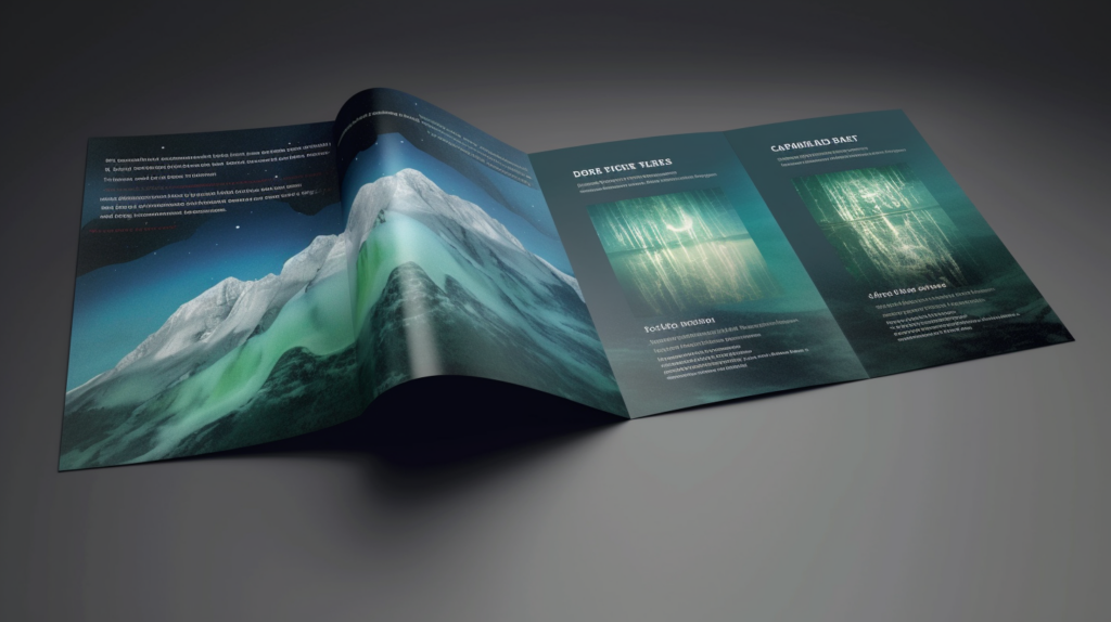 Northern lights travel brochure