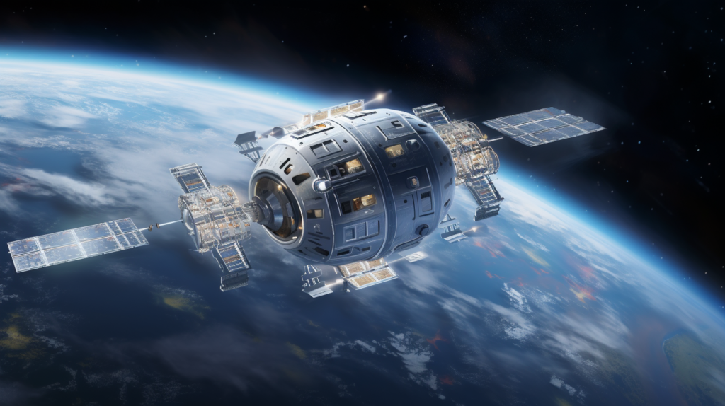 artist depiction of fermi in orbit