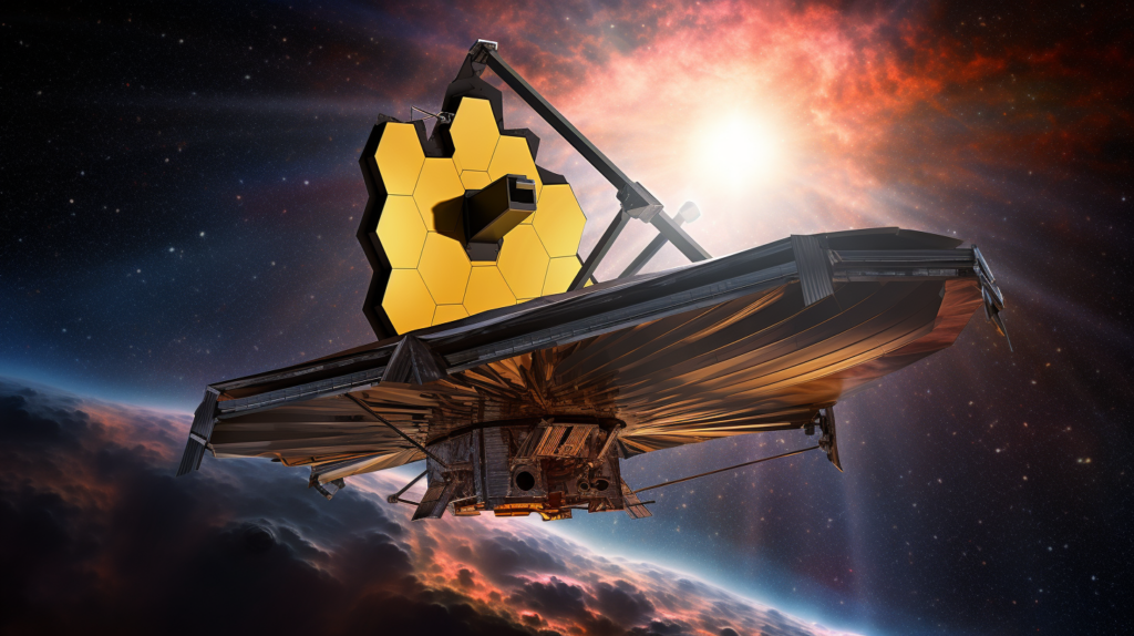 image of an artists concept of jwst