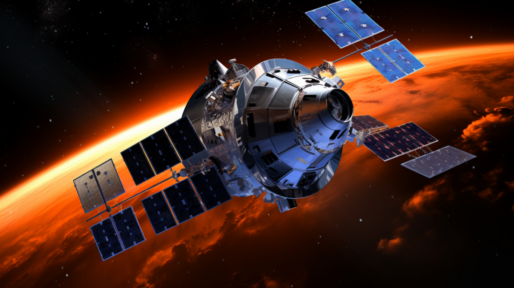 image of the chandra spacecraft in space