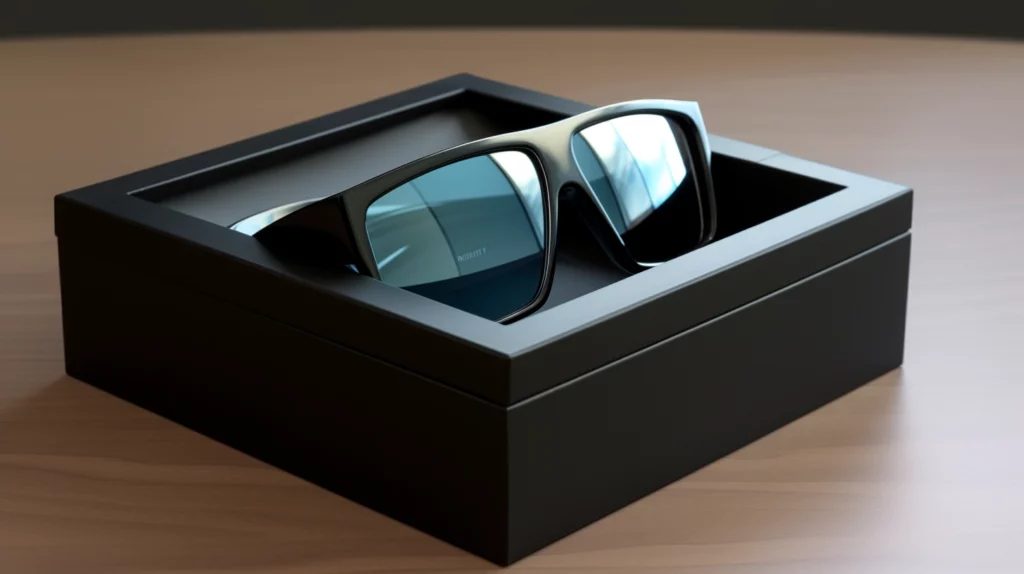 side image of box of safe eclipse viewing glasses