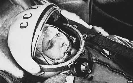 gagarin preparing to shuttle launch, first man in space