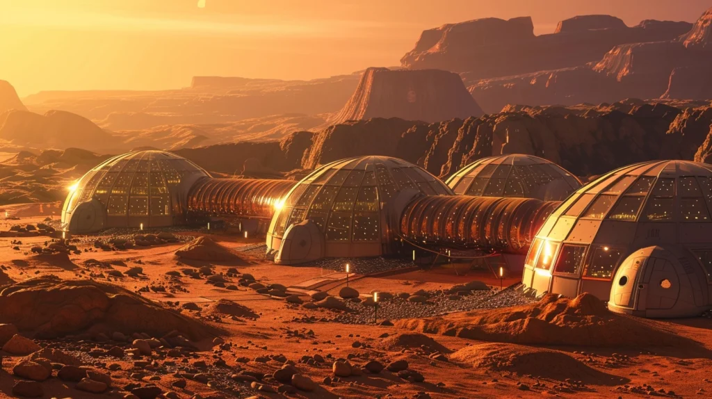 domed habitats greenhouses rovers and infrastructure for a Mars Colonization