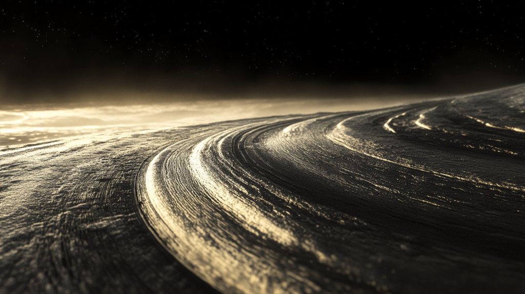 beautiful Saturn`s surface